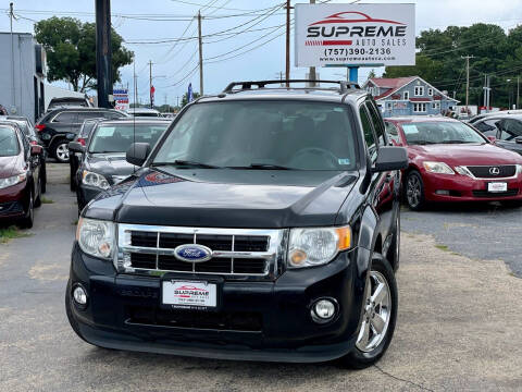 2012 Ford Escape for sale at Supreme Auto Sales in Chesapeake VA