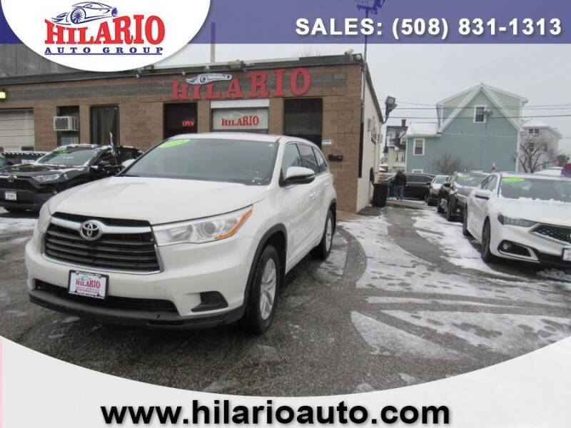 2014 Toyota Highlander for sale at Hilario's Auto Sales in Worcester MA