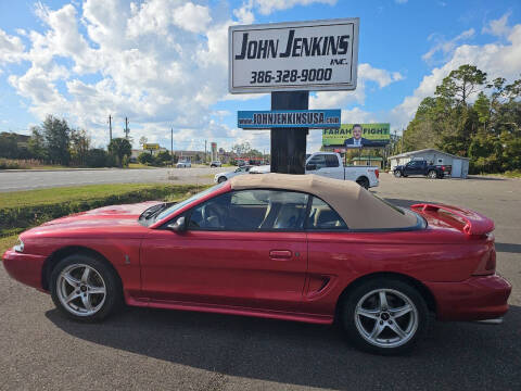 1998 Ford Mustang SVT Cobra for sale at JOHN JENKINS INC in Palatka FL