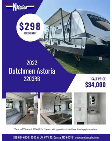 2022 Dutchmen Astoria  SALE PENDING! for sale at N Motion Sales LLC in Odessa MO