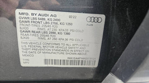 2022 Audi Q5 quattro S line Prem Plus 45 TFSI