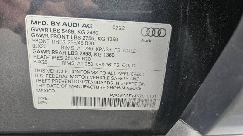 2022 Audi Q5 quattro S line Prem Plus 45 TFSI