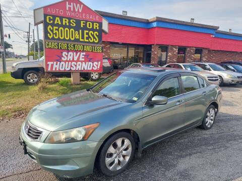 2008 Honda Accord for sale at HW Auto Wholesale in Norfolk VA