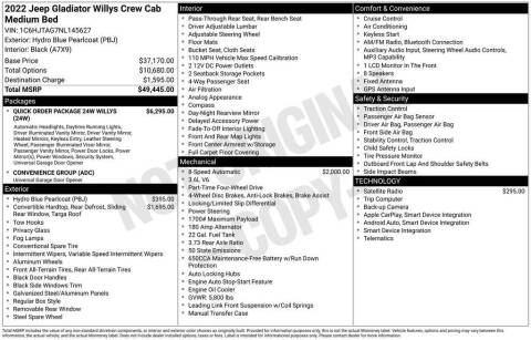 2022 Jeep Gladiator Willys
