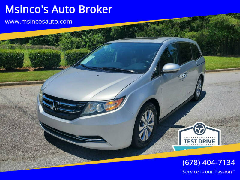 2015 Honda Odyssey for sale at Msinco's Auto Broker in Snellville GA