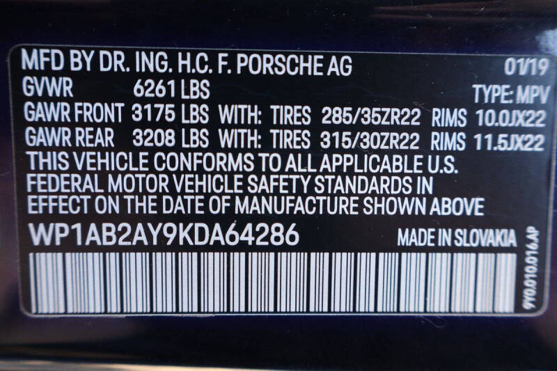 2019 Porsche Cayenne S