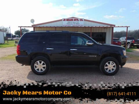 2008 Chevrolet Tahoe for sale at Jacky Mears Motor Co in Cleburne TX