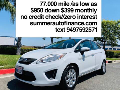 2013 Ford Fiesta for sale at SUMMER AUTO FINANCE in Costa Mesa CA