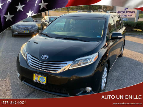 2015 Toyota Sienna for sale at Auto Union LLC in Virginia Beach VA