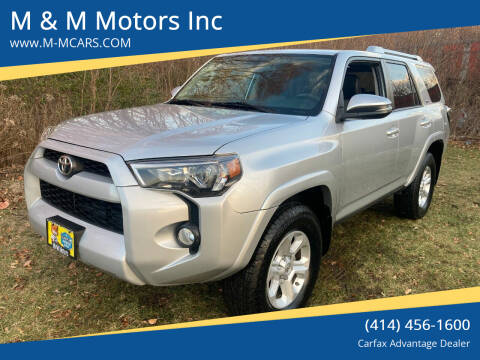 2016 Toyota 4Runner for sale at M & M Motors Inc in West Allis WI