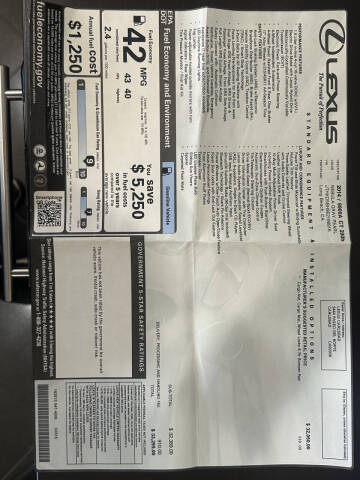 2014 Lexus CT 200h