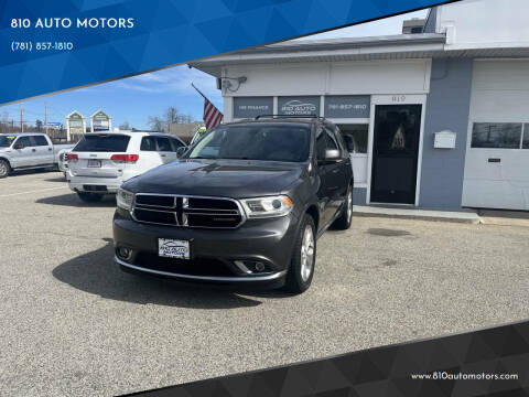 2014 Dodge Durango for sale at 810 AUTO MOTORS in Abington MA