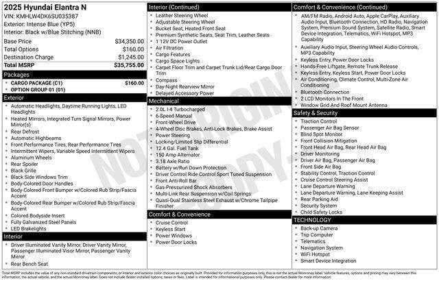 2025 Hyundai Elantra N