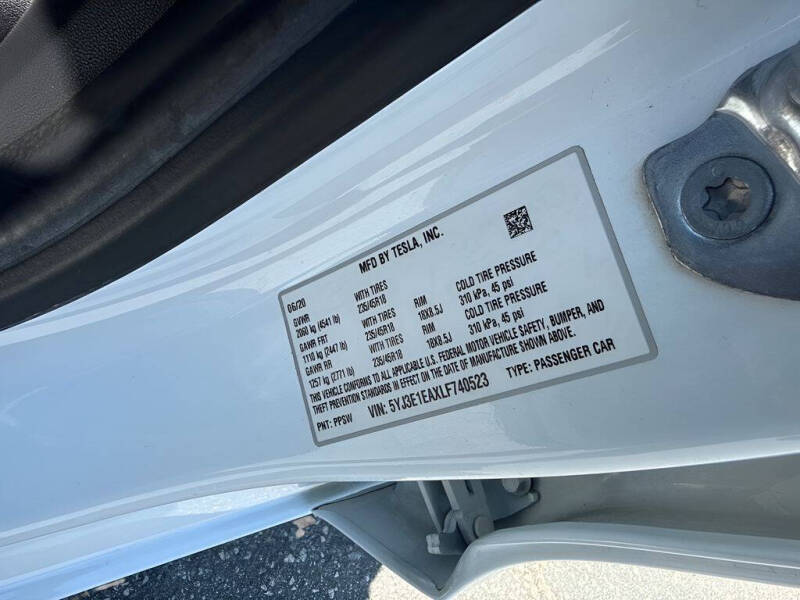 2020 Tesla Model 3 Standard Range Plus