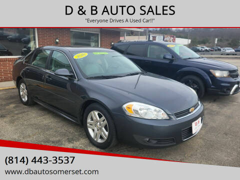 2010 Chevrolet Impala for sale at D & B AUTO SALES in Somerset PA