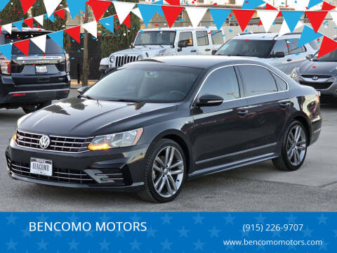 2017 Volkswagen Passat for sale at BENCOMO MOTORS in El Paso TX