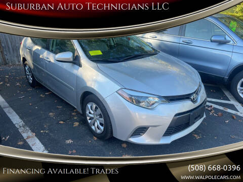 2016 Toyota Corolla for sale at Suburban Auto Technicians LLC in Walpole MA