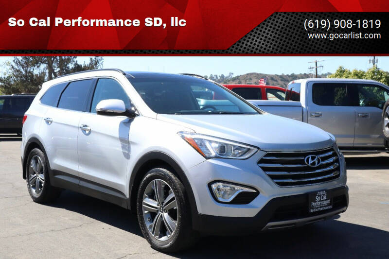 2015 Hyundai Santa Fe for sale at So Cal Performance SD, llc in San Diego CA