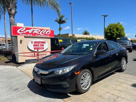 2016 Honda Civic for sale at CARCO SALES & FINANCE in Chula Vista CA