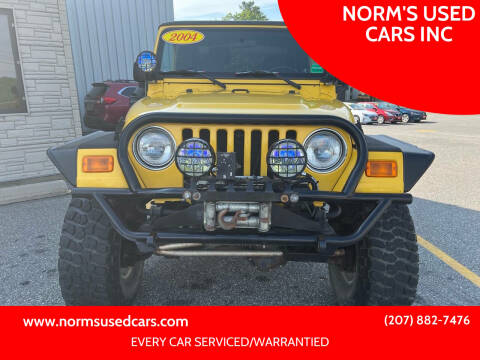 2004 Jeep Wrangler for sale at NORM'S USED CARS INC in Wiscasset ME