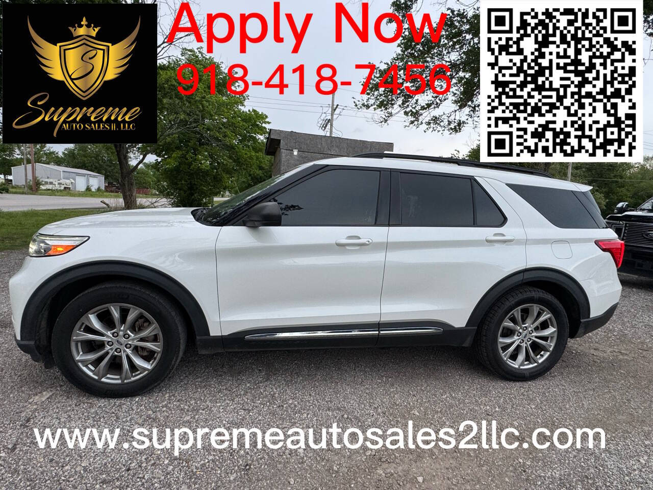 White 2021 Ford Explorer XLT XLT 4dr SUV 1