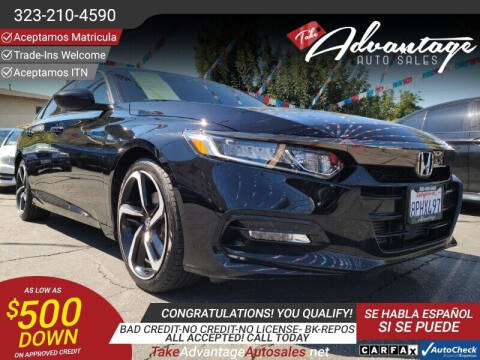 2020 Honda Accord for sale at ADVANTAGE AUTO SALES INC in Bell CA