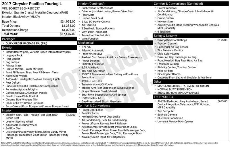 2017 Chrysler Pacifica Touring-L
