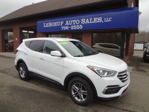 2018 Hyundai Santa Fe Sport for sale at LeBoeuf Auto Sales in Waterford PA
