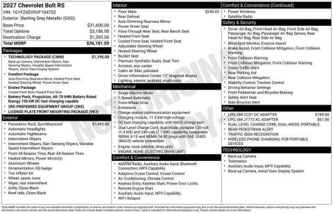 2027 Chevrolet Bolt RS