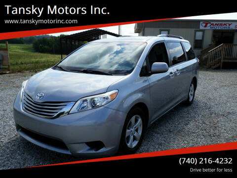 2017 Toyota Sienna for sale at Tansky Motors Inc. in Rockbridge OH