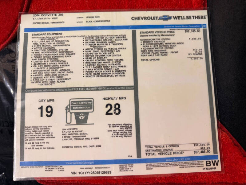 2004 Chevrolet Corvette Z06