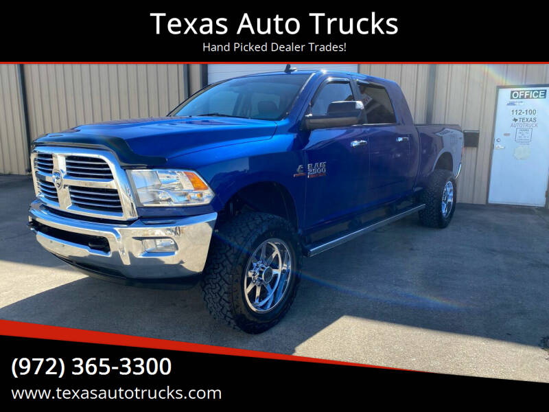 2016 RAM Ram Pickup 2500 for sale at Texas Auto Trucks in Wylie TX