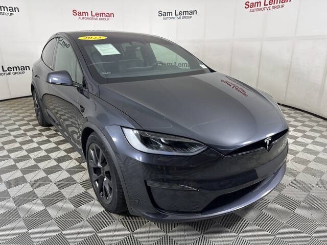 Used 2023 Tesla Model X Long Range with VIN 7SAXCDE55PF424600 for sale in Bloomington, IL