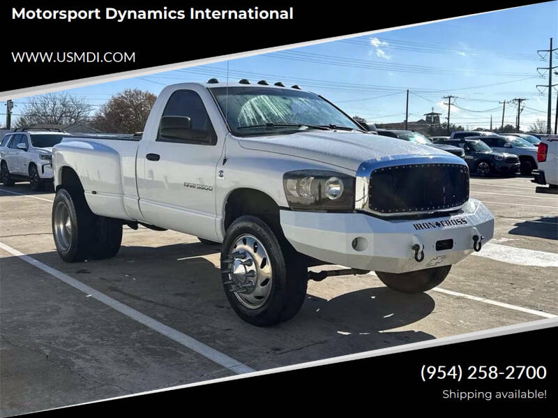 2006 Dodge Ram 3500 for sale at Motorsport Dynamics International in Pompano Beach FL