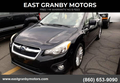 2013 Subaru Impreza for sale at EAST GRANBY MOTORS in East Granby CT