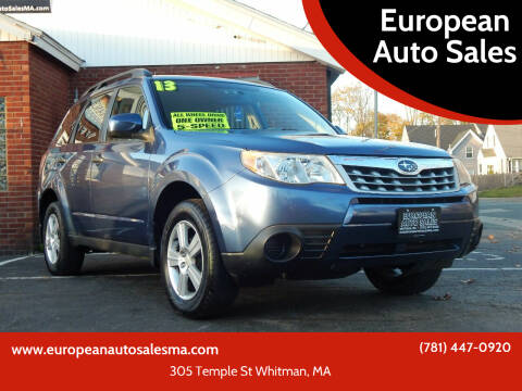 2013 Subaru Forester for sale at European Auto Sales in Whitman MA