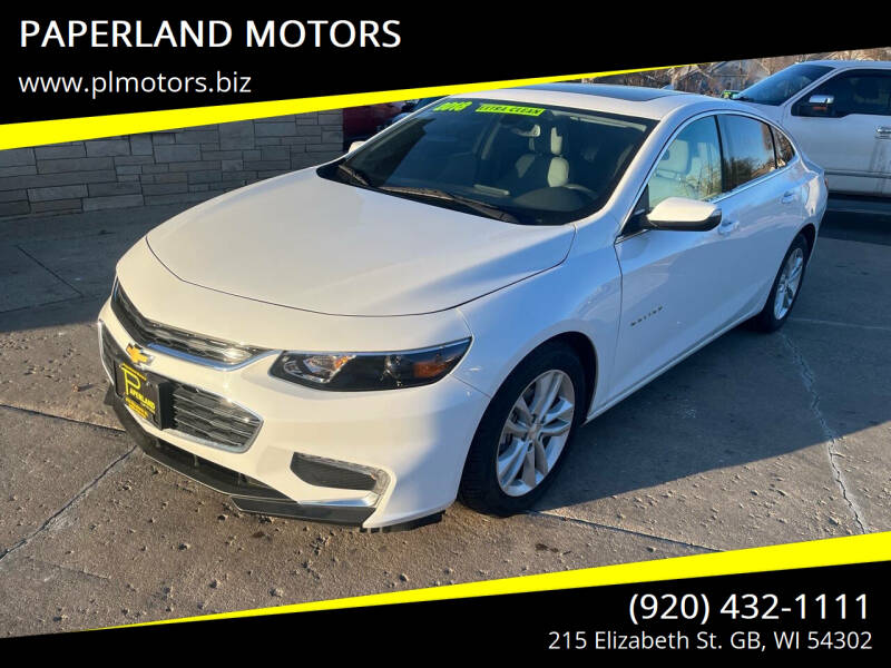 2018 Chevrolet Malibu for sale at PAPERLAND MOTORS in Green Bay WI