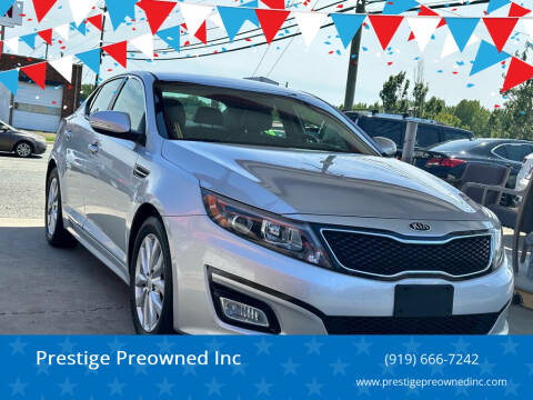 2015 Kia Optima for sale at Prestige Preowned Inc in Burlington NC