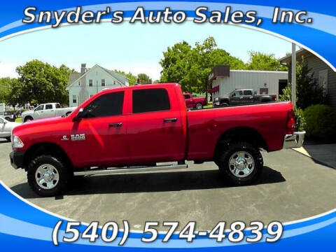 2018 RAM Ram Pickup 2500 for sale at Snyders Auto Sales in Harrisonburg VA