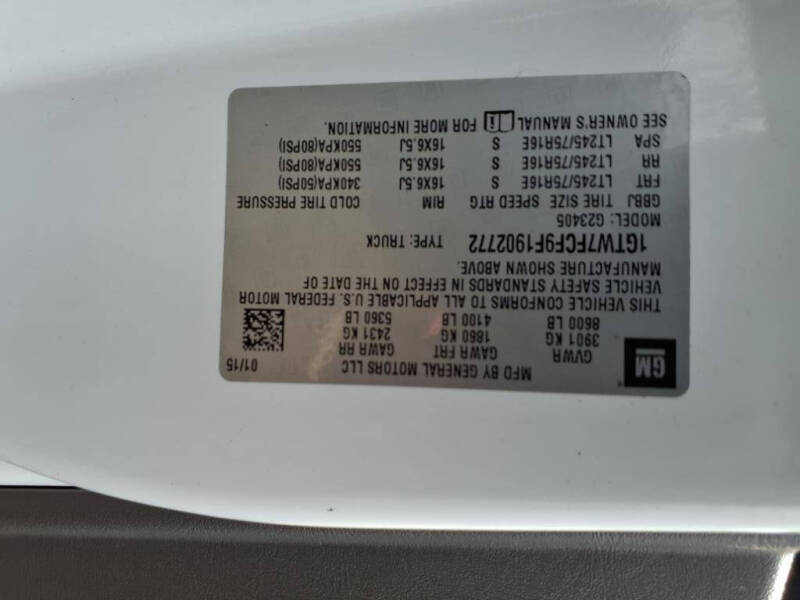 2015 GMC Savana 2500