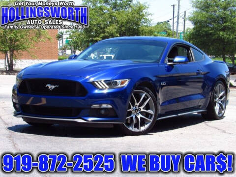 2016 Ford Mustang for sale at Hollingsworth Auto Sales in Raleigh NC