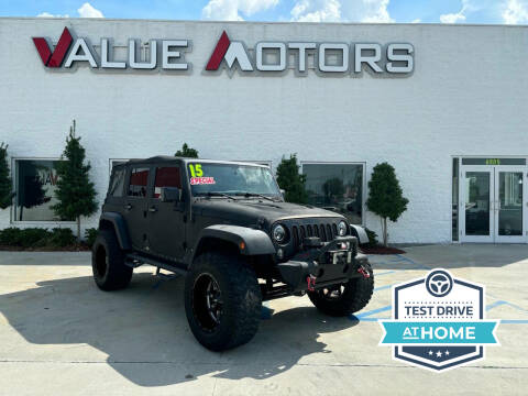 2015 Jeep Wrangler Unlimited for sale at VALUE MOTORS in Marrero LA