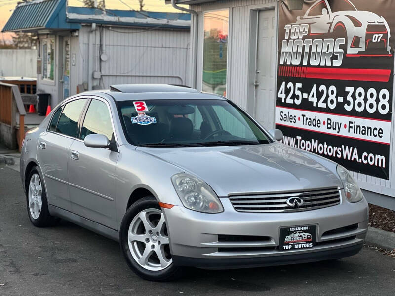 2003 Infiniti G35 for sale at Top Motors LLC in Edmonds WA