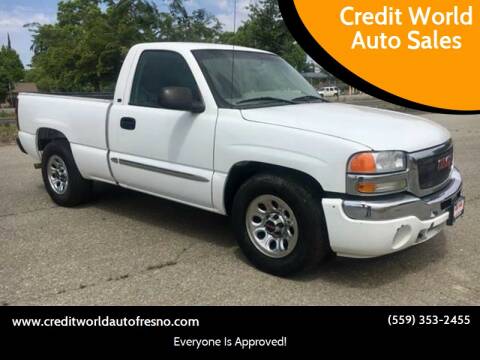 2005 GMC Sierra 1500 for sale at Credit World Auto Sales in Fresno CA