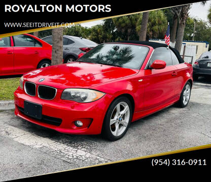 2012 BMW 1 Series for sale at ROYALTON MOTORS in Plantation FL