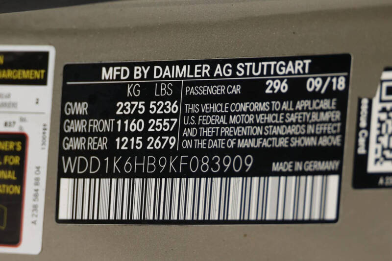 2019 Mercedes-Benz E-Class E 450