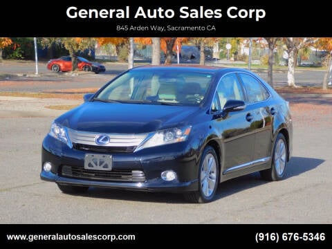 2010 Lexus HS 250h for sale at General Auto Sales Corp in Sacramento CA