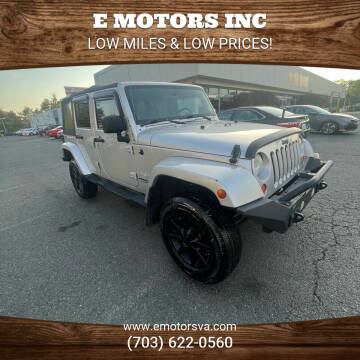 2008 Jeep Wrangler Unlimited for sale at E Motors INC in Vienna VA