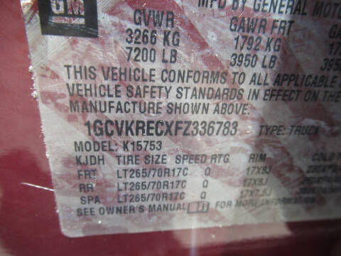 2015 Chevrolet Silverado 1500