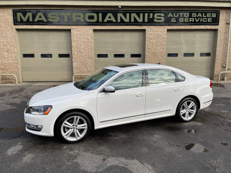 2013 Volkswagen Passat for sale at Mastroianni Auto Sales in Palmer MA